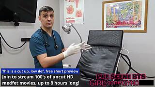 Tyler Lynn receives a detailed stethoscope exam backstage at college