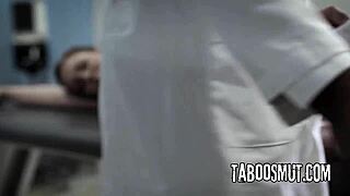 White teen boldly seduced into intense BBC anal at doctor's office