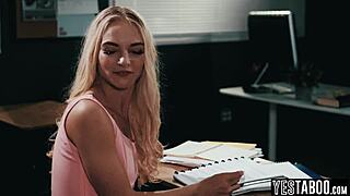 Tiny Blonde Teen Student Lets Janitor Rail Her Hairy Cunt In Class