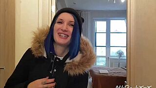 seduced a girl on the street and fucked in the hotel pick-up in russian