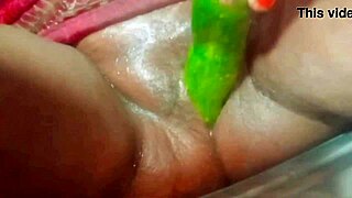 Indian village house wife fuck by cucumber part 1