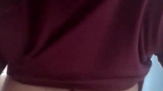 Real blonde milf helps her stepson with huge cock