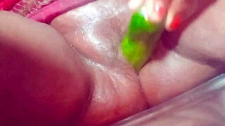 Indian village house wife fuck by cucumber part 1