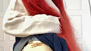 Private punishment for the petite redhead student