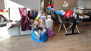 Skinny Brunette Cheerleader Big Natural Tits Teases in Skirt Porn Casting