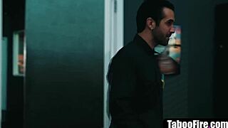 skinny 18yo blonde student tempts the creepy janitor's forbidden fuck