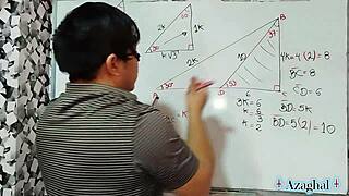 Nerdy Japanese student learns math or takes teacher's creampie lesson