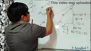 Nerdy Japanese student learns math or takes teacher's creampie lesson