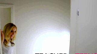 Teacher Lures Student Cock and Young Girlfriend into Steamy 3some Quickie