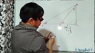 Nerdy Japanese student learns math or takes teacher's creampie lesson