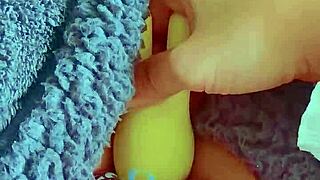 whoa 😍 tiny latina coed's first vibrator shakes her shaved wet pussy to orgasm 👅 homemade toy play