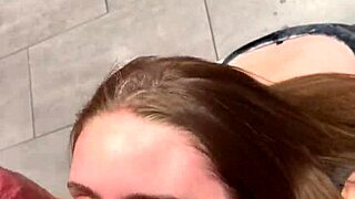 innocent 18+ teen pawg laney grey sucks cum hungrily in close-up pov
