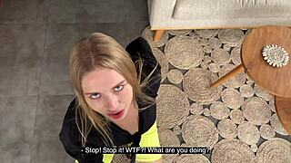 hey dads hot new girlfriend gives me the best sloppy blowjob ever