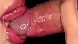 Close-Up Latina Teen Sucks Flaccid Cock Huge Two Cumshots Deep Blowjob