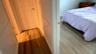 little stepdaughter offers shaved pussy to old man riding cowgirl creampie pov