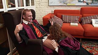 hermione cosplay pov deepthroat blowjob cum in my mouth baby