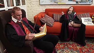 hermione cosplay pov deepthroat blowjob cum in my mouth baby