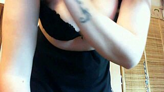 that sexy italian student masturbates with used tampon after class