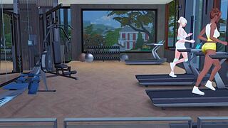 wanna join these lustful lesbian sluts fucking dirty in gym with squirting anime hentai action?