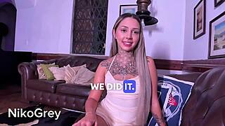 pov tiny 18yo latina gags deepthroat on huge cock nasty casting squirt