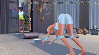 wanna join these lustful lesbian sluts fucking dirty in gym with squirting anime hentai action?