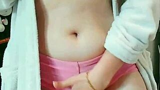 Cute pigtail STUDENT gets HORNY post-shower, gropes big natural TITS and rubs PUSSY making AHegAO faces