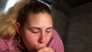 wanna see this chubby blonde wife deepthroat like a whore up close?