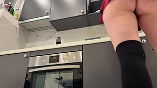 big ass brunette college babe flashes panties from under tiny miniskirt