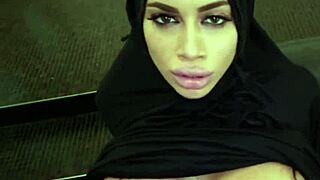 Busty Arabic Muslim Teen Victoria June Hijab Cheating Fuck on Hubby