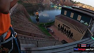 Asian teen couple sneaks hardcore pov sex after boyfriend waterpark fun