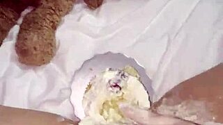 kinky 18yo virgin rubs creamy cake on pussy skipping college class