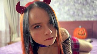i can't resist this pierced goth succubus whispering dirty on halloween call
