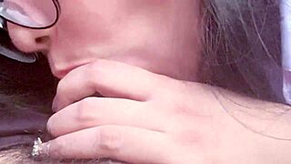 wanna see this student suck cock outdoor then creampie her?