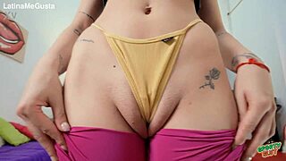 check this puffy cameltoe teen's gym workout ass in leggings and pigtails