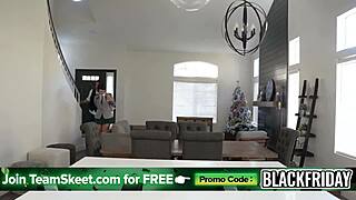 horny BOYFRIEND SMASHES busty girlfriend as STEP-DAD watches in garage