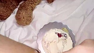 kinky 18yo virgin rubs creamy cake on pussy skipping college class