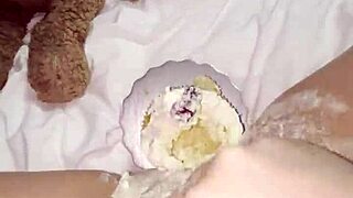 kinky 18yo virgin rubs creamy cake on pussy skipping college class