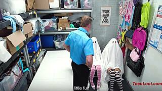 heart racing as security guard turns our ghost theft into wild threesome