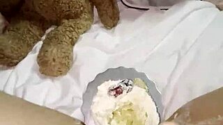 kinky 18yo virgin rubs creamy cake on pussy skipping college class