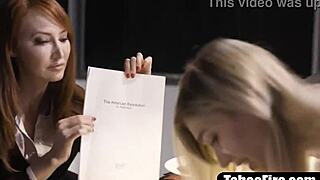 Milf Teacher Lures Stepmom Stepdaughter into Wild Lesbian Threesome!