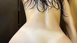 big ass college girl steps dripping from shower for immediate cowgirl pussy riding session