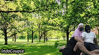 Real Muslim Couple Creampies Outdoor In Park Affair!