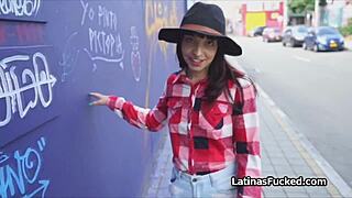 check out this round ass colombian teen beauty blowing my hard cock