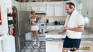 Fit Babe's Tight Ass Takes Trainer's Monster Cock Straight for Rough Outdoor Pounding