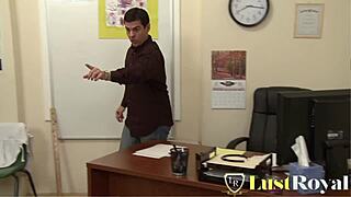 brunette teen lesbians finger pussies and lick with toys after class