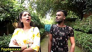 Indian boyfriend's first romantic date ends in naughty doggystyle pussy pounding