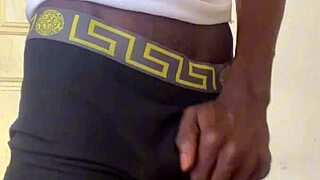 i'm stroking my huge bbc in the bedroom, cum watch this college boy's oily monster explode all over