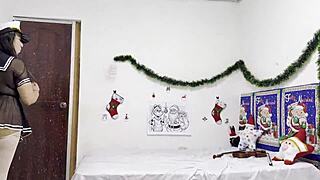 christmas rehearsal goes wild adult student bangs instructor in crazy deal