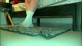 Sexy college girl sneaks neighbor in for hot dorm pounding