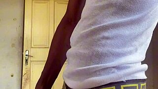 i'm stroking my huge bbc in the bedroom, cum watch this college boy's oily monster explode all over